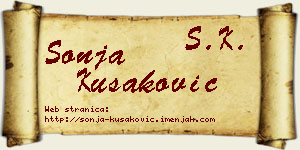 Sonja Kušaković vizit kartica